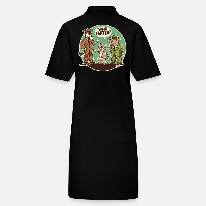Qui a pété ? Chat, chien ou cochon Robe polo bio PAIGER Stanley/Stella Femme