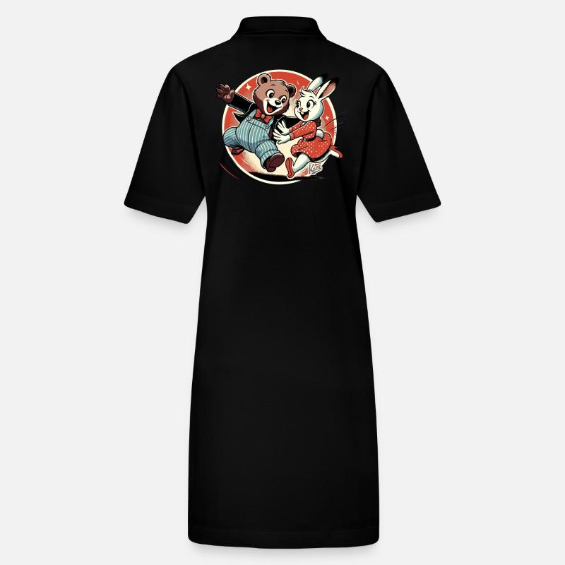 L’ours et le lapin sont heureux ensemble Robe polo bio PAIGER Stanley/Stella Femme