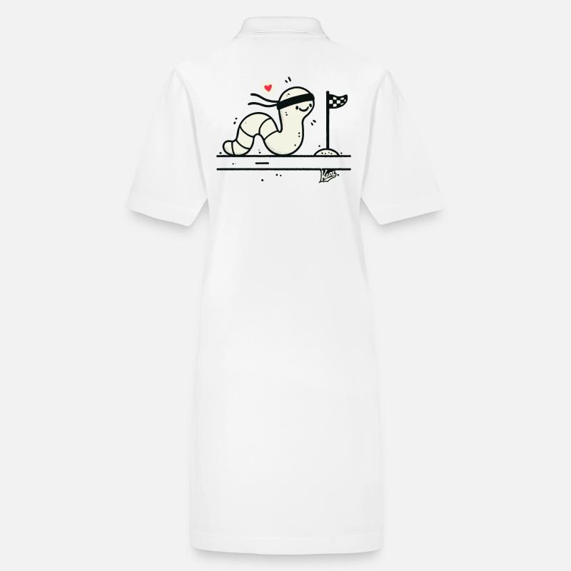 Langsame Wurmrennen Ziellinie Stanley/Stella Frauen Bio-Polokleid PAIGER