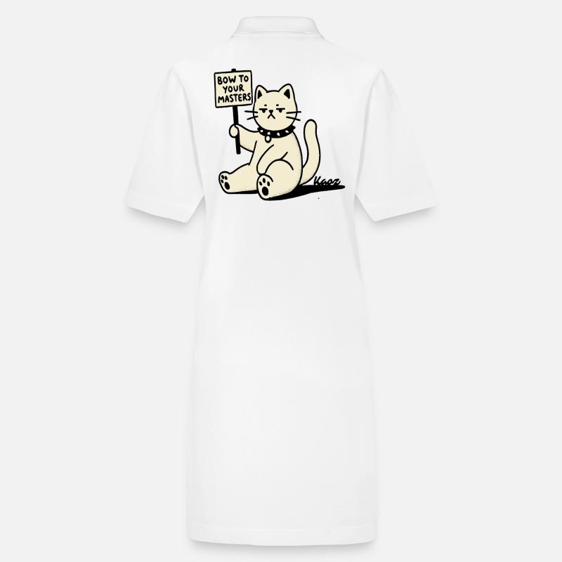 Sarcastic Protest Cat – Bow! Stanley/Stella PAIGER Organic Women’s Polo Dress