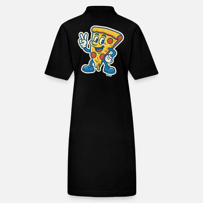 Pizza souriante avec signe de paix Robe polo bio PAIGER Stanley/Stella Femme