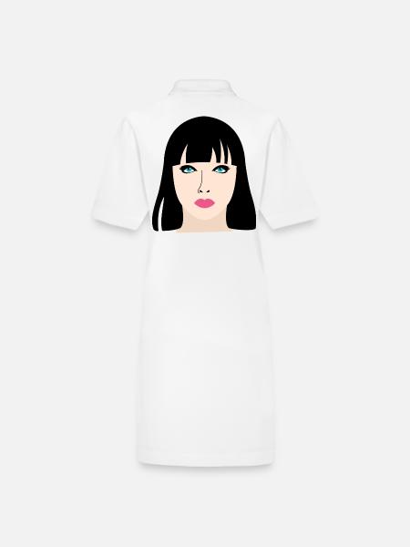 Cadeau de poupée manga - Robe polo bio PAIGER Stanley/Stella Femme - blanc - Dos
