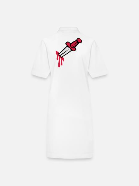 Messer in der Sie zurück - Stanley/Stella Frauen Bio-Polokleid PAIGER - Weiß - Hinten
