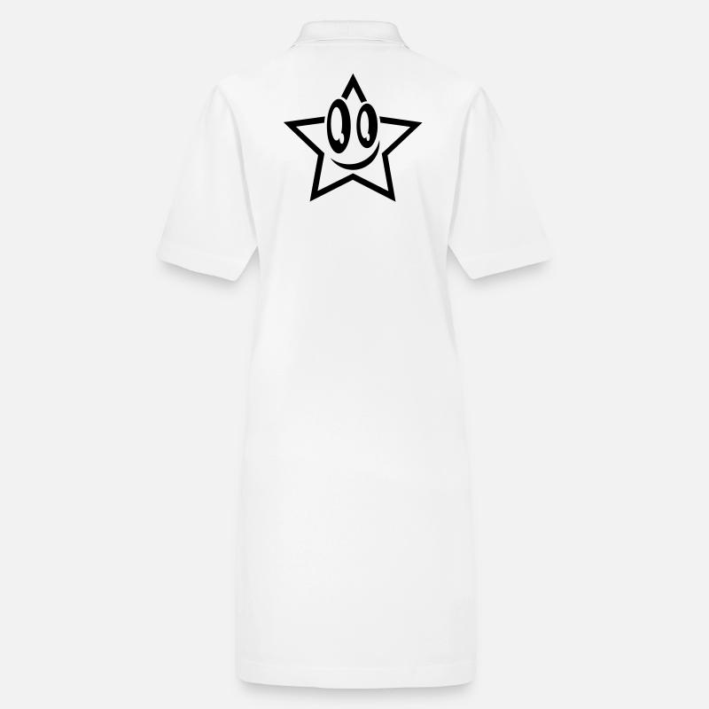 lachender stern gesicht star Stanley/Stella Frauen Bio-Polokleid PAIGER