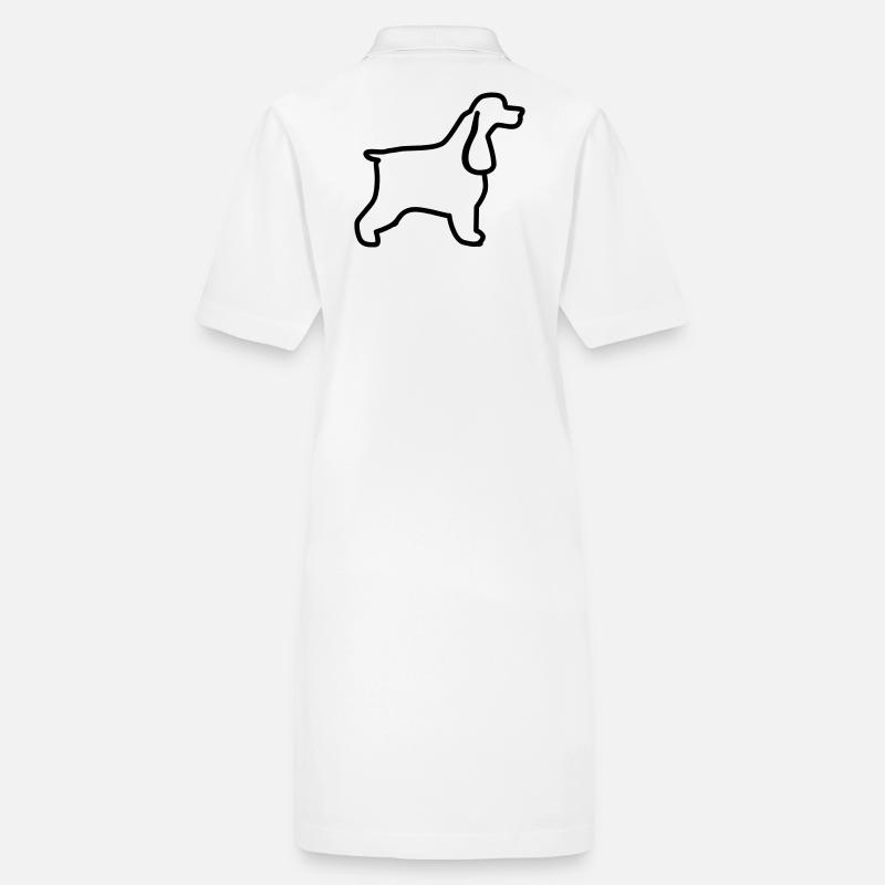 English Cocker Spaniel Umriss Stanley/Stella Frauen Bio-Polokleid PAIGER