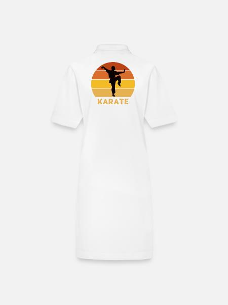 Karate, Karate-Fan, mach Karate - Stanley/Stella Frauen Bio-Polokleid PAIGER - Weiß - Hinten