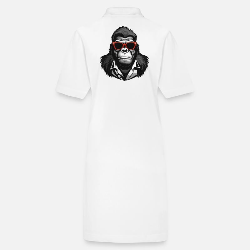 Gorilla, Affe, Primat Stanley/Stella Frauen Bio-Polokleid PAIGER