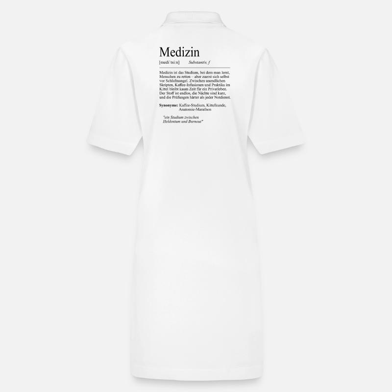 Unispruch "Medizin" Student Geschenk, Studenten Stanley/Stella Frauen Bio-Polokleid PAIGER