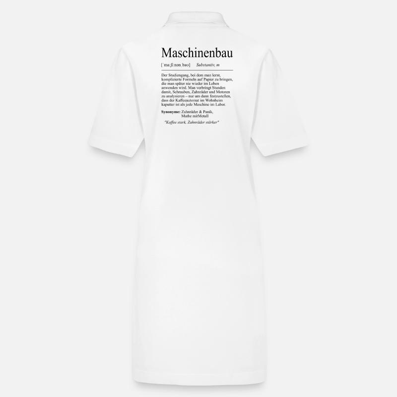 Unispruch "Maschinenbau" Geschenk, Studenten Stanley/Stella Frauen Bio-Polokleid PAIGER