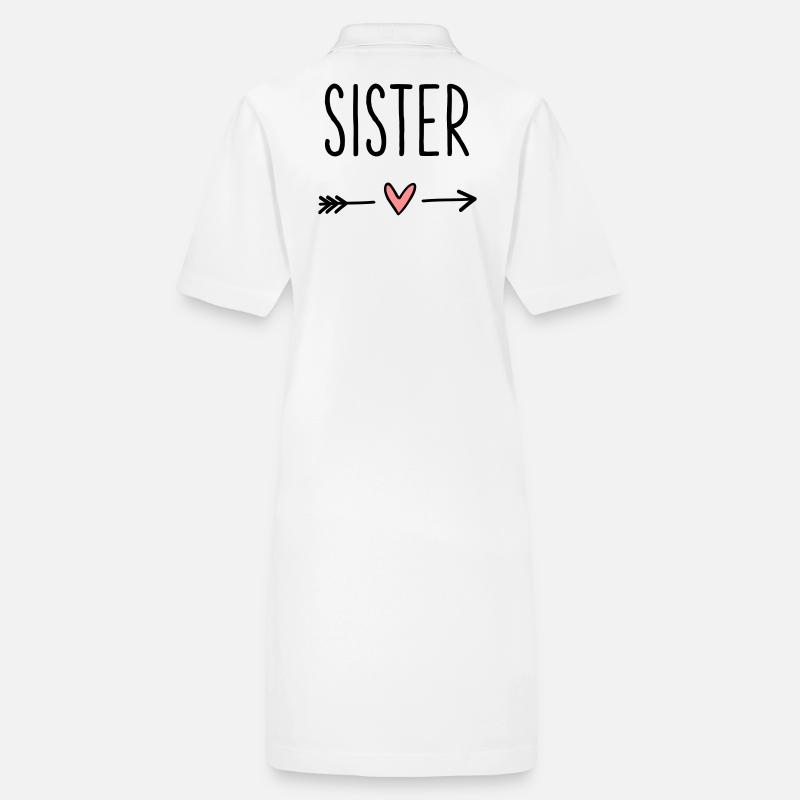 Sister Herz Pfeil Liebe Freundin Geschenk Stanley/Stella Frauen Bio-Polokleid PAIGER
