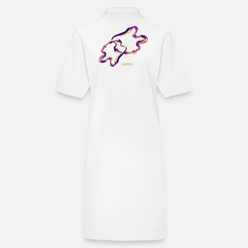 Retro Disco Blob – Neon Abstract Liquid Art Stanley/Stella PAIGER Organic Women’s Polo Dress
