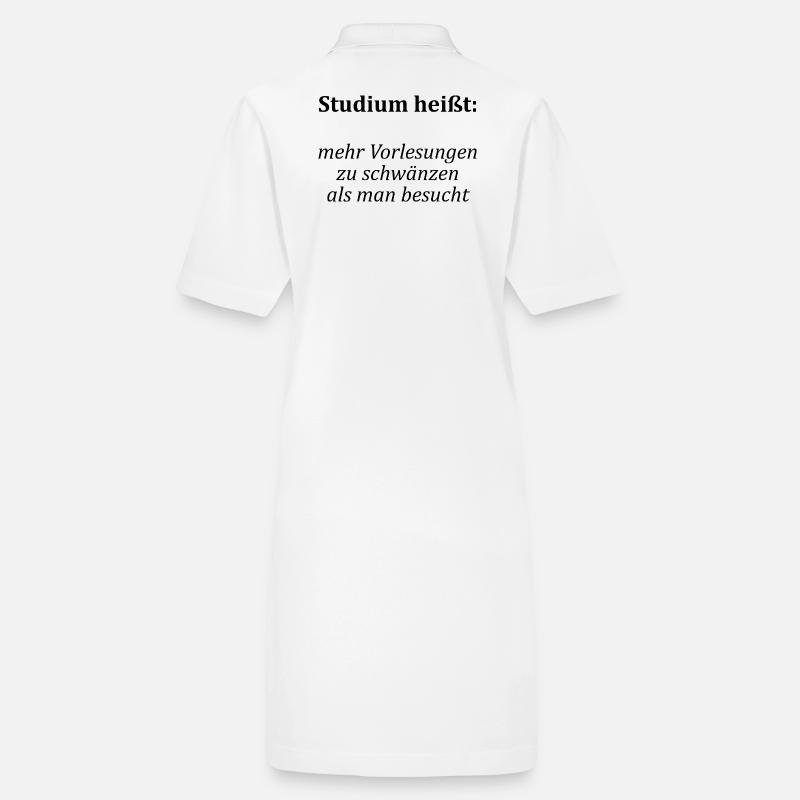 Unispruch "Vorlesungen schwänzen"Student Studenten Stanley/Stella Frauen Bio-Polokleid PAIGER
