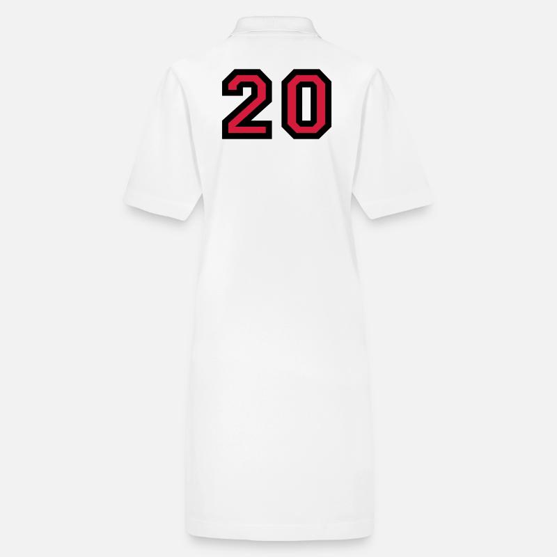 Zahl 20 - Nummer 20 (Rot) Nr. 20 Stanley/Stella Frauen Bio-Polokleid PAIGER