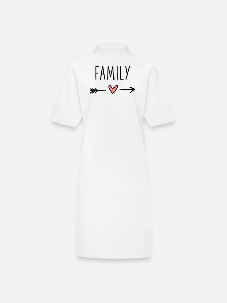 Famille coeur flèche amour cupidon cohésion - Robe polo bio PAIGER Stanley/Stella Femme - blanc - Dos