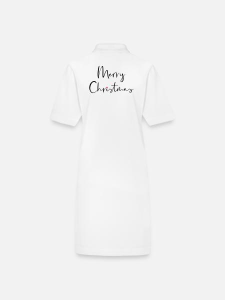 Merry Christmas Stern Geschenk Weihnachten - Stanley/Stella Frauen Bio-Polokleid PAIGER - Weiß - Hinten