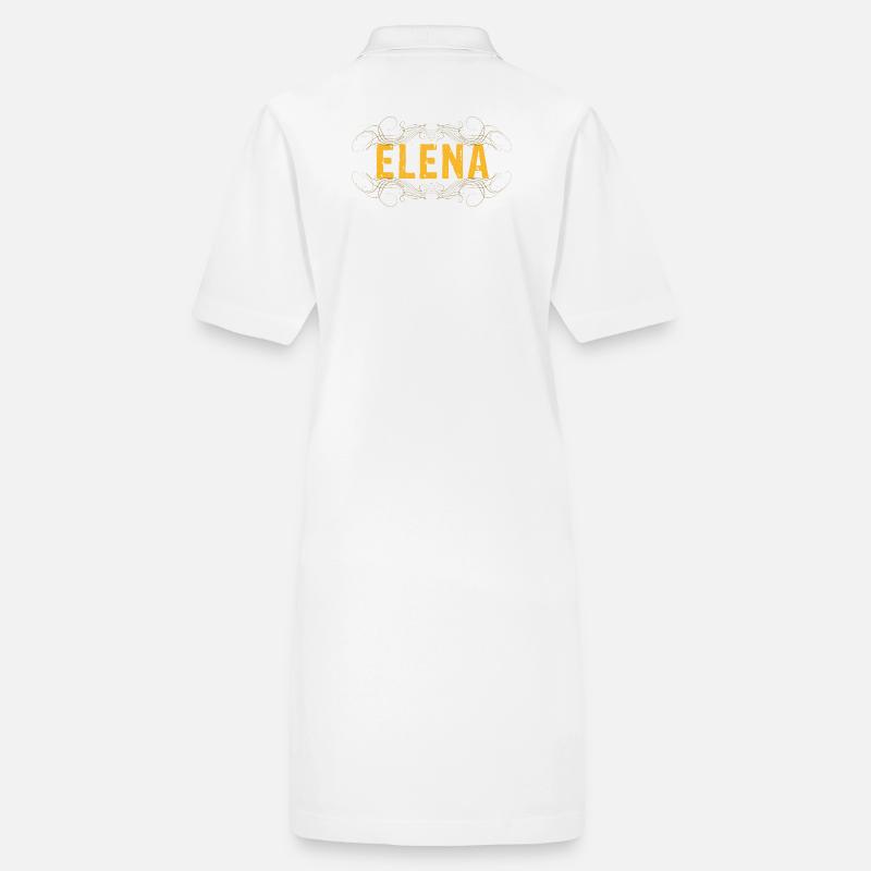 Lettrage ELENA décoré Robe polo bio PAIGER Stanley/Stella Femme