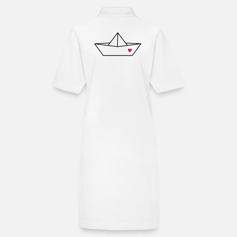 Boot Papier Schiff Herz I Hafen Liebe Geschenk Stanley/Stella Frauen Bio-Polokleid PAIGER
