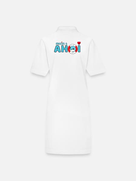 Moin und Ahoi - Stanley/Stella Frauen Bio-Polokleid PAIGER - Weiß - Hinten