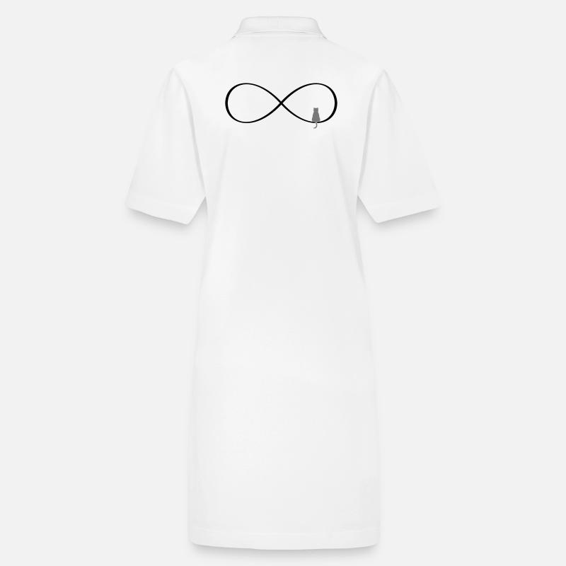 Unendlichkeit Katze Geschenk Katzen Liebe Zeichen Stanley/Stella Frauen Bio-Polokleid PAIGER