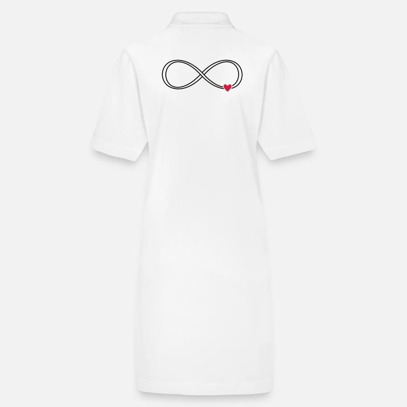 Infinity heart sign symbol gift love Stanley/Stella PAIGER Organic Women’s Polo Dress