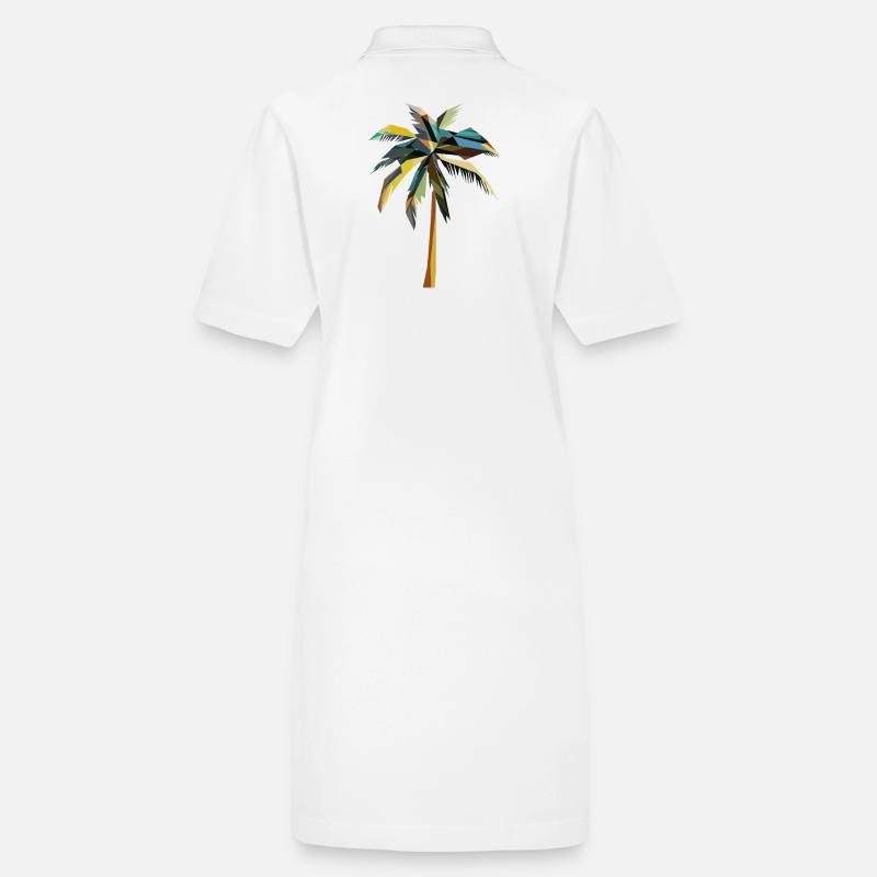 Geometric Palm Tree – Tropical Polygon Design Stanley/Stella PAIGER Organic Women’s Polo Dress