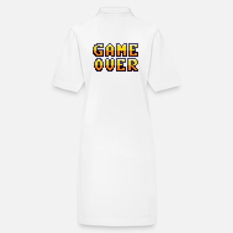 Game Over retrogaming vintage pixels Stanley/Stella PAIGER Organic Women’s Polo Dress
