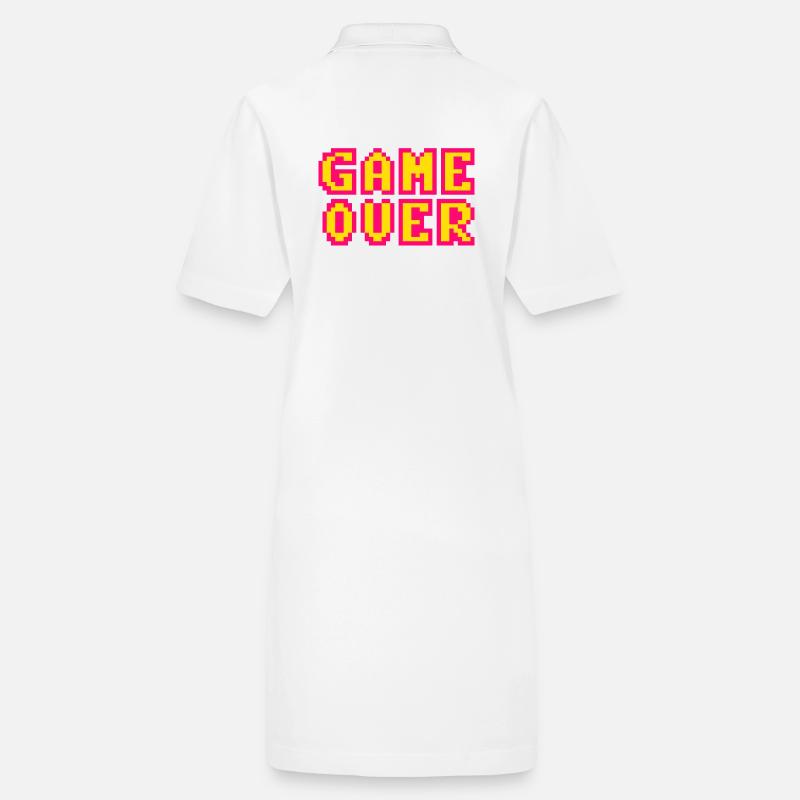 Game Over Retrogaming Vintage Pixel Stanley/Stella Frauen Bio-Polokleid PAIGER