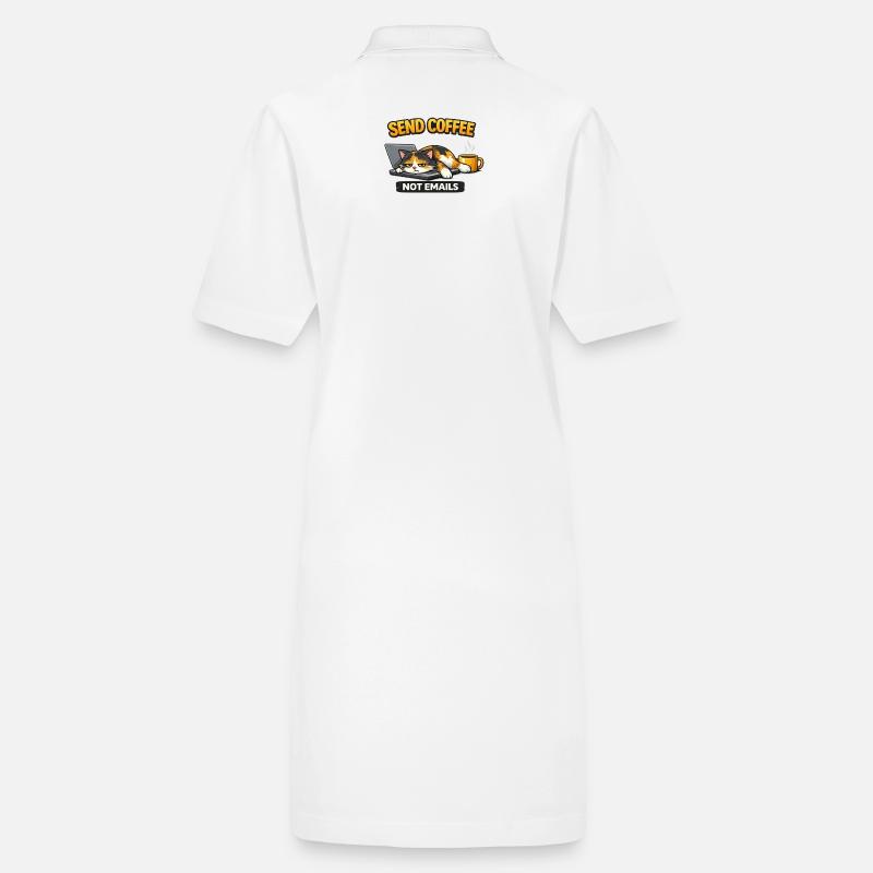 Schreib Kaffee nicht per E-Mail Katze – lustiges Arbeitsshirt Stanley/Stella Frauen Bio-Polokleid PAIGER