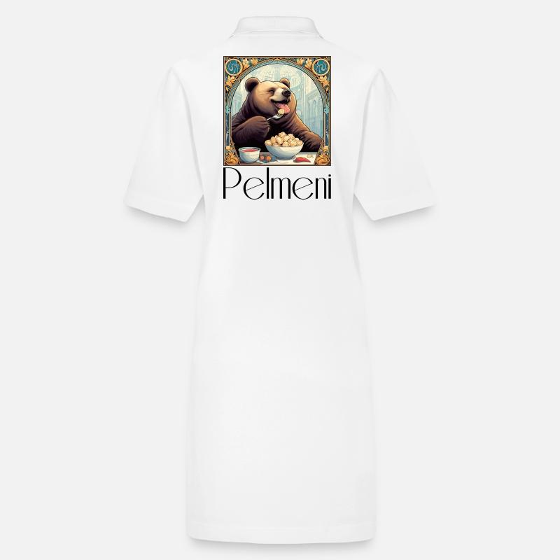 Pelmeni Bear Russian Gift Stanley/Stella PAIGER Organic Women’s Polo Dress