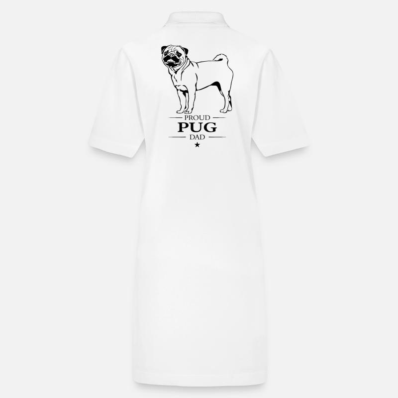 Pug Dad Dog Dog Pug Wilsigns Stanley/Stella PAIGER Organic Women’s Polo Dress