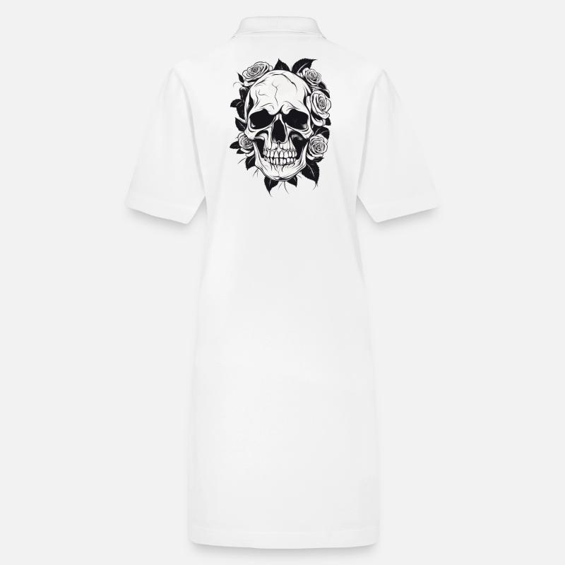 Skull Skull Roses Gothic Stanley/Stella PAIGER Organic Women’s Polo Dress