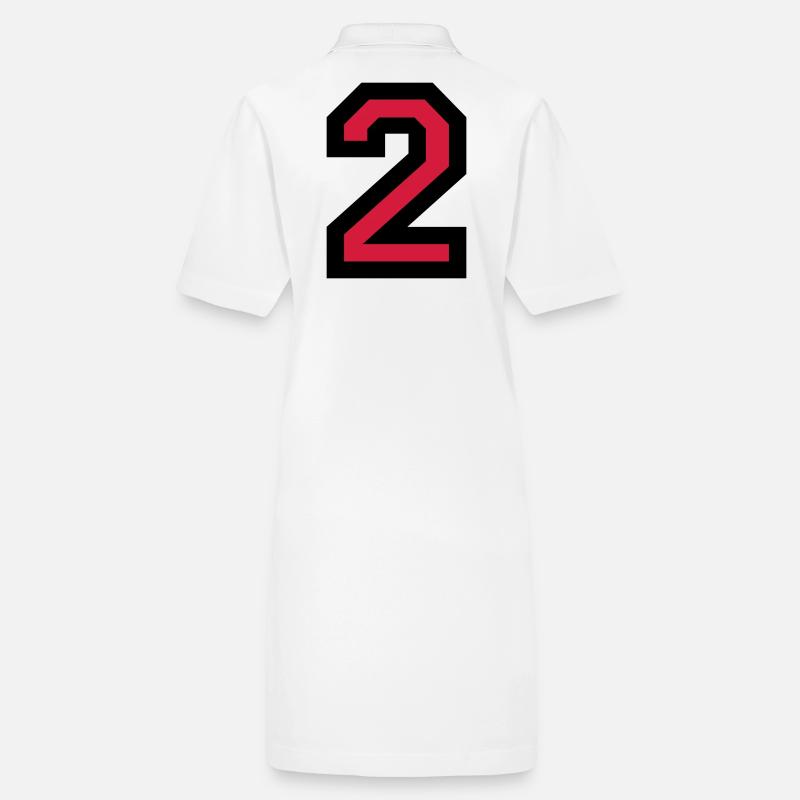 Zahl 2 - Nummer 2 (Rot) Nr. 2 Stanley/Stella Frauen Bio-Polokleid PAIGER