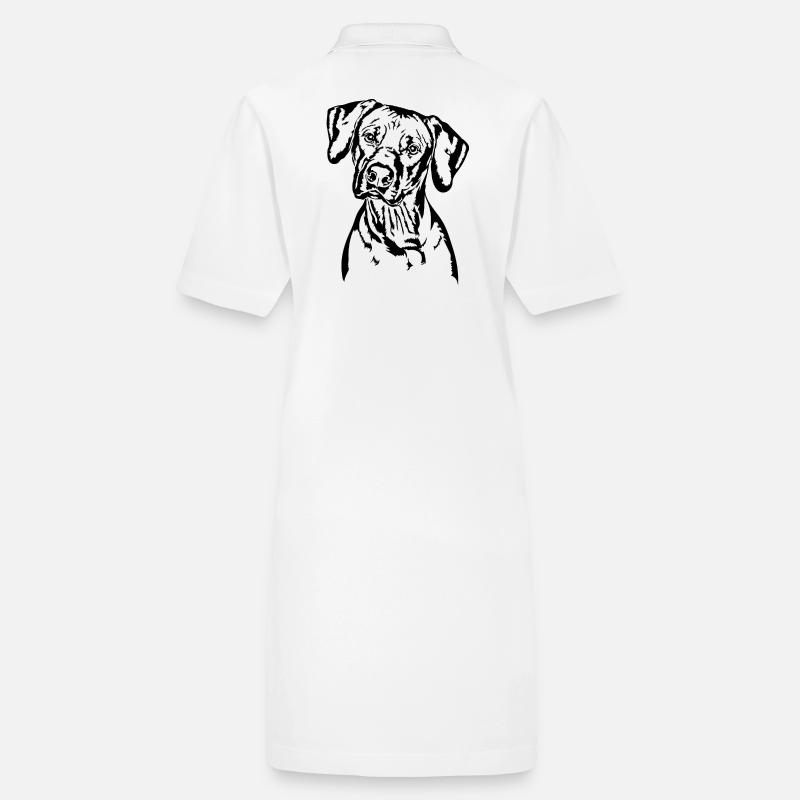 RHODESIAN RIDGEBACK Hunde Portrait Wilsigns Stanley/Stella Frauen Bio-Polokleid PAIGER