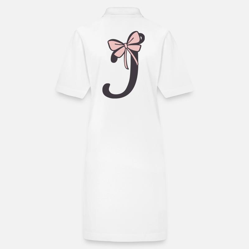 Lettre initiale i Ruban Robe polo bio PAIGER Stanley/Stella Femme