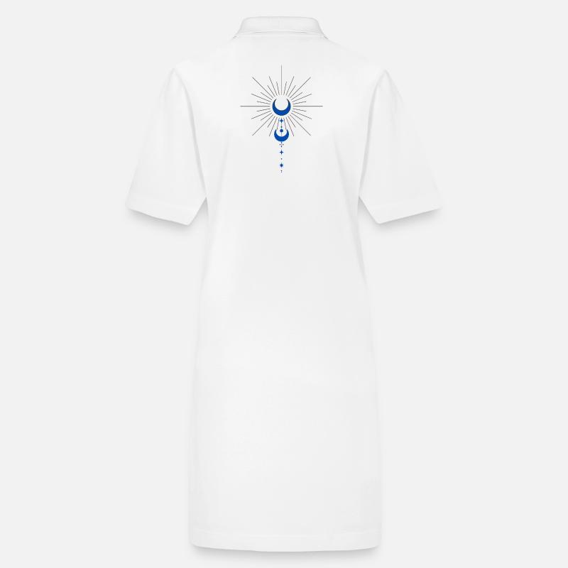 Peace symbol with moon Stanley/Stella PAIGER Organic Women’s Polo Dress