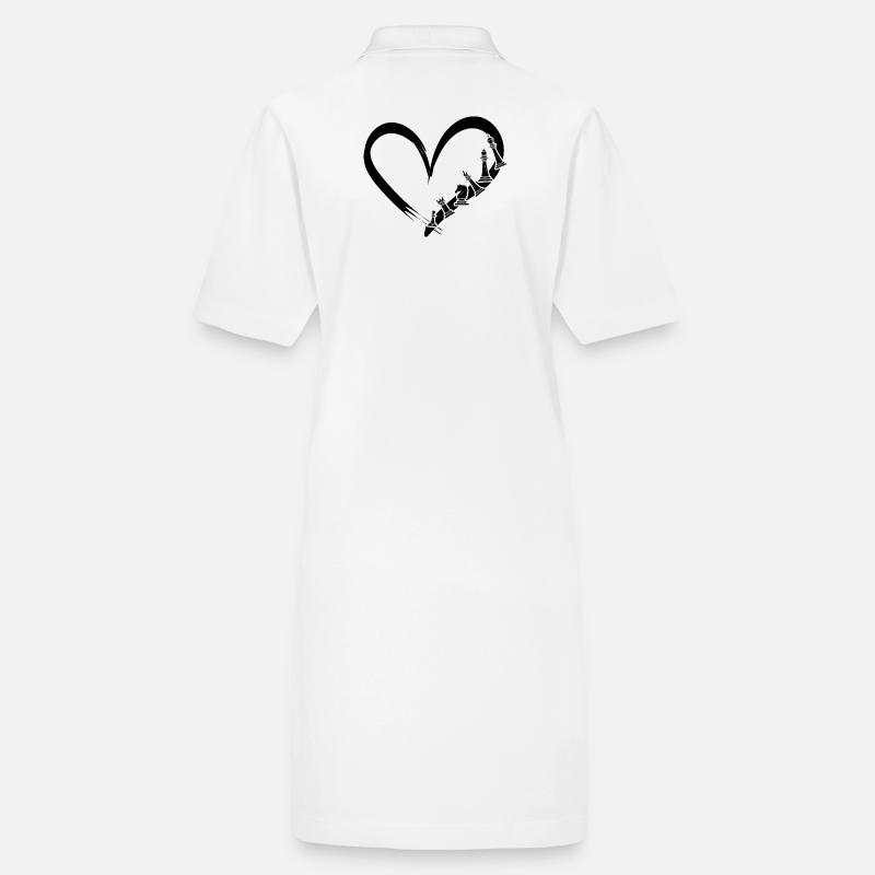 Schach Schachspieler schachmatt Schach-Liebe Stanley/Stella Frauen Bio-Polokleid PAIGER