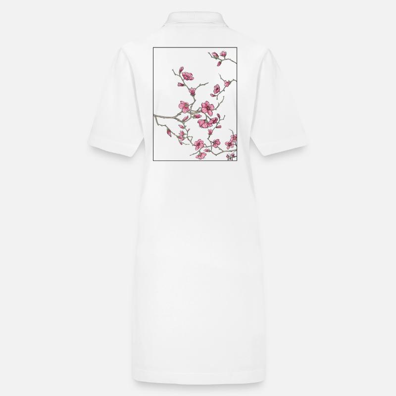 Kirschblüten Florales Design Stanley/Stella Frauen Bio-Polokleid PAIGER
