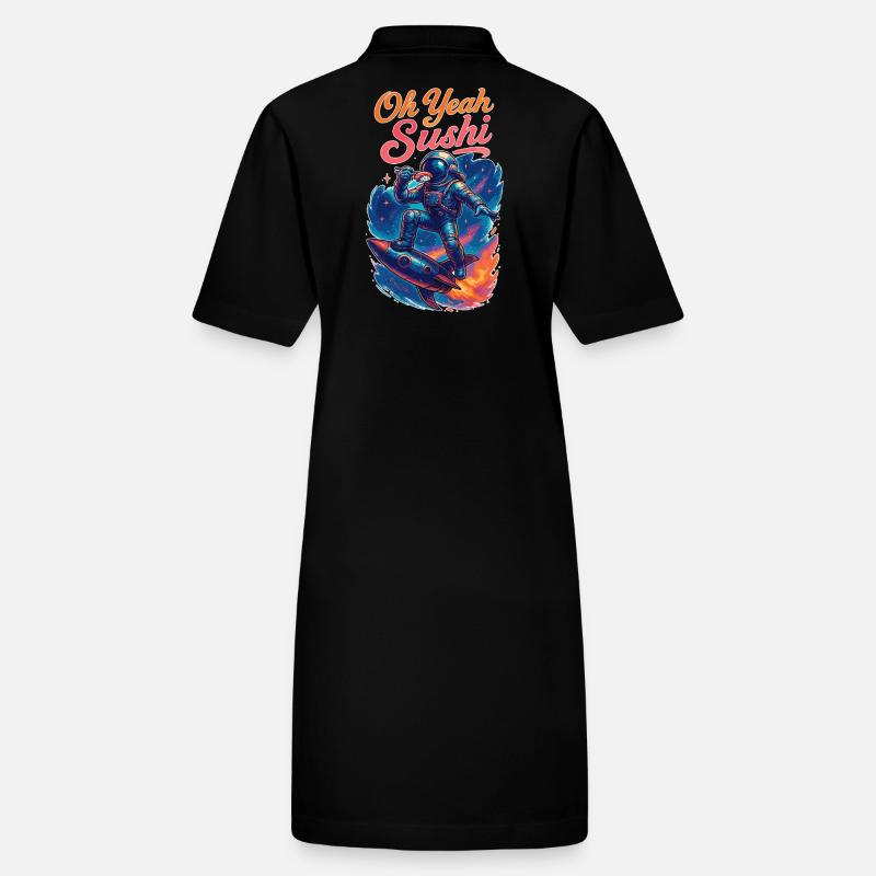 Sushi Astronaut Rakete Nigiri Geschenk Stanley/Stella Frauen Bio-Polokleid PAIGER