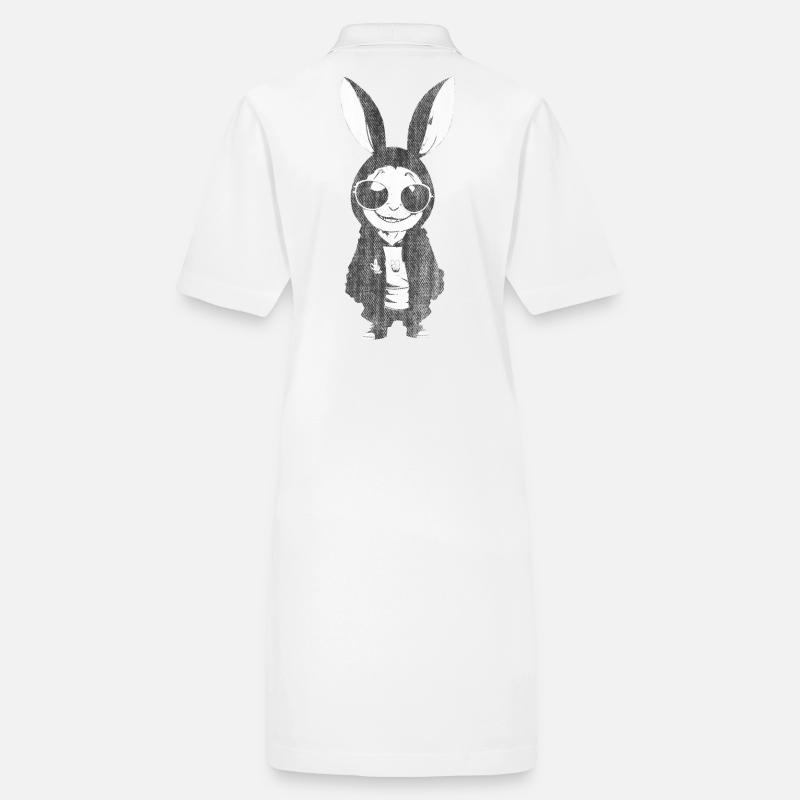 Lapin avec lunettes de soleil à capuche Robe polo bio PAIGER Stanley/Stella Femme
