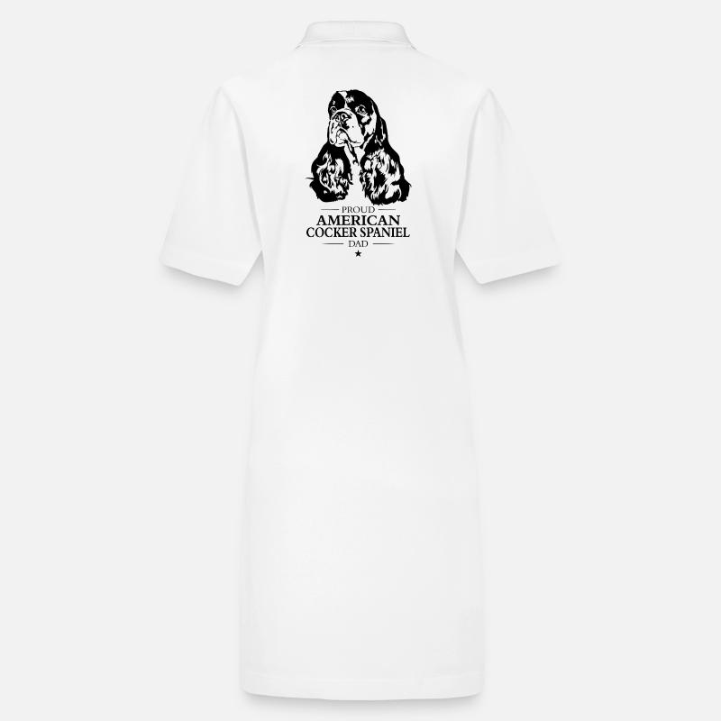 Cocker américain Spaniel papa chiens Wilsigns Robe polo bio PAIGER Stanley/Stella Femme