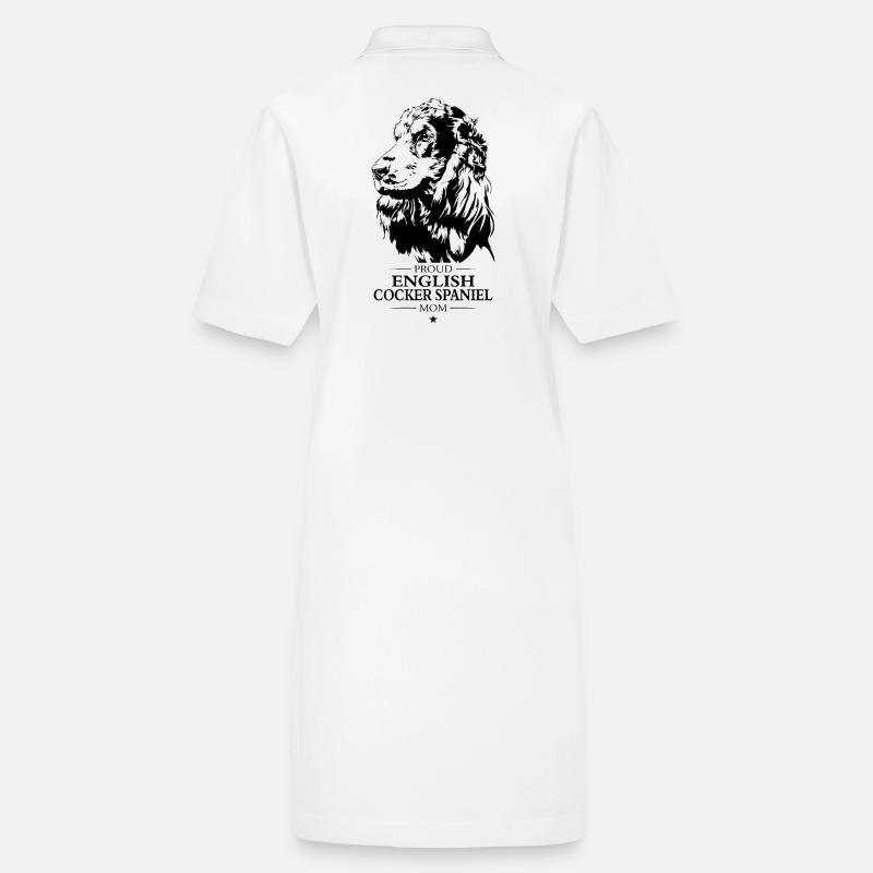 Cocker anglais Épagneul Maman Chien Chien Wilsigns Robe polo bio PAIGER Stanley/Stella Femme