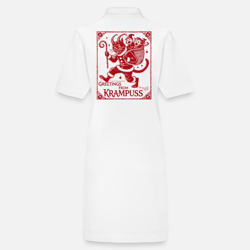 Salutations de Krampus drôle Krampus chats folklore Robe polo bio PAIGER Stanley/Stella Femme