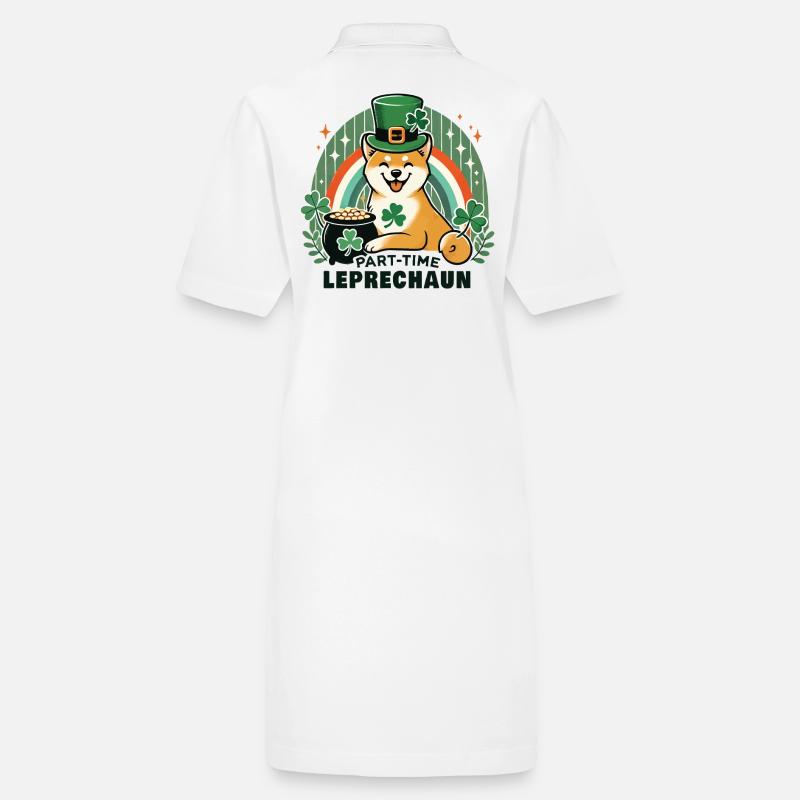 Chien lutin à temps partiel Fête de la Saint-Patrick Robe polo bio PAIGER Stanley/Stella Femme