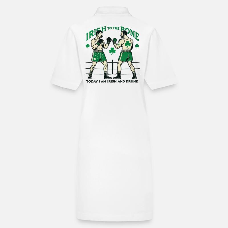 St. Patrick's Day Irisch Bis Auf Die Knochen Stanley/Stella Frauen Bio-Polokleid PAIGER