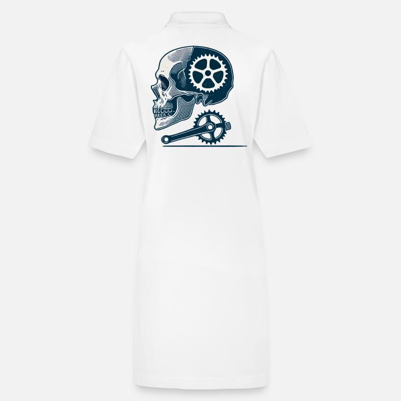 Bicycle Skeleton Sprocket Cycling Stanley/Stella PAIGER Organic Women’s Polo Dress