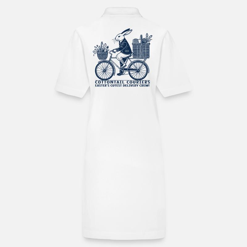 Ostern Cottontail Couriers Retro Ästhetik Stanley/Stella Frauen Bio-Polokleid PAIGER