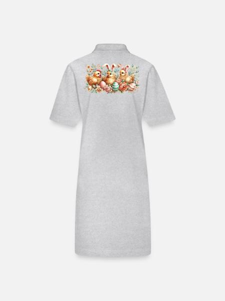 Poussin de Pâques Vintage Retro Poulets - Robe polo bio PAIGER Stanley/Stella Femme - noir - Dos