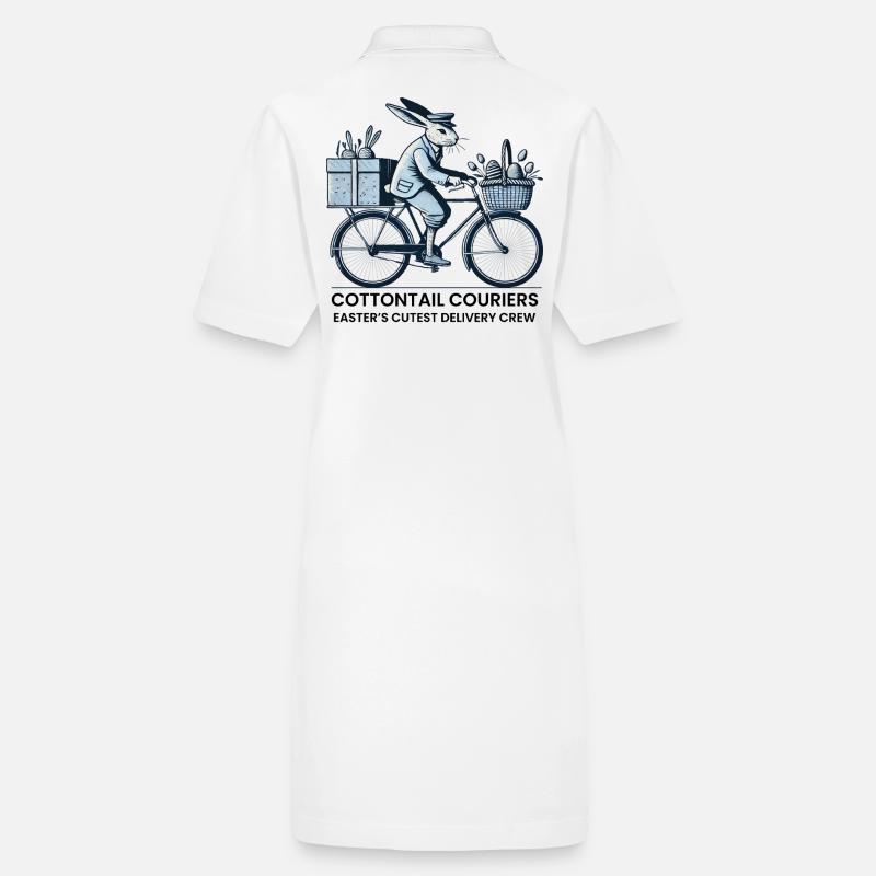 Easter Cottontail Couriers Retro Vintage Style Stanley/Stella PAIGER Organic Women’s Polo Dress