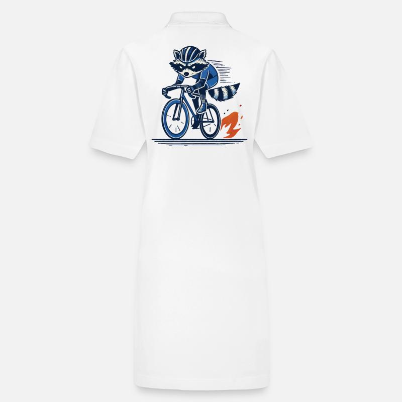 Raton laveur sur vélo de course pour les cyclistes sportifs Robe polo bio PAIGER Stanley/Stella Femme