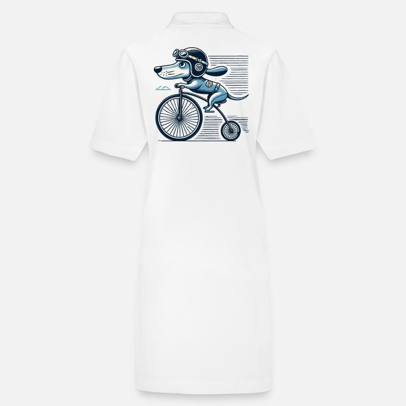 Conception de vélo pour chien amusante pour les amateurs de vélo Robe polo bio PAIGER Stanley/Stella Femme